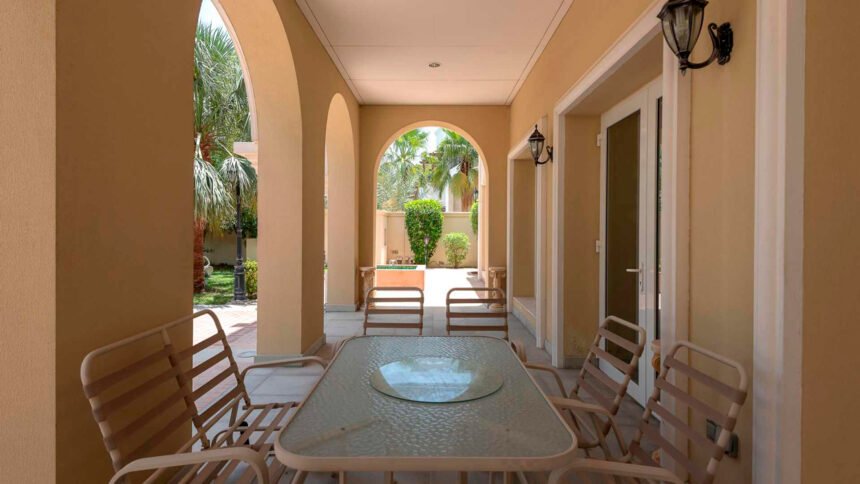 Expansive terraces and covered verandas